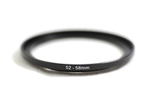 52MM TO 58MM STEP-UP METAL CAMERA LENS FILTER RING MINT 