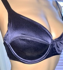 VINTAGE 100 SILK DESIGNER VICTORIAS SECRET 36C SATIN DEMI BRA