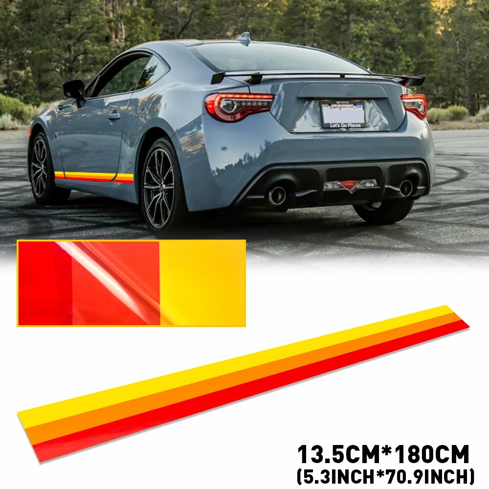 Tri-Color Stripe Decal Sticker For Toyota Tacoma Tundra 4Runner FJ Cruiser RAV4