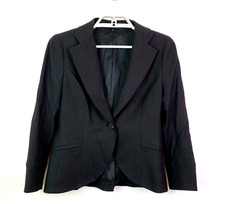 Theory Womens Size 6 Black Wool One Button Made In USA Sport Blazer Jacket Coat
