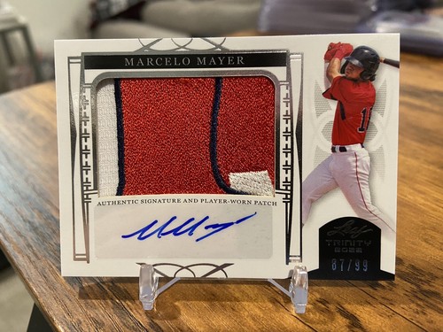 2022 Leaf Trinity Baseball Marcelo Mayer #/99 Rookie Patch Auto RPA 🔥📈 ...