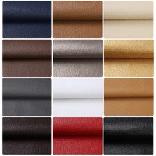 1/3/5 Yards Faux Leather Fabric Upholstery Pleather Marine Vinyl Fabric 54" Wide