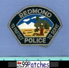 REDMOND (Old Vintage) OREGON Police Shoulder Patch TREE CHEESECLOTH 9C