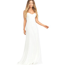 SHOW ME YOUR MUMU Women's Godshaw Goddess Gown Sleeveless Maxi White Medium NEW