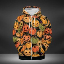 Evil Pumpkin Patch Premium Unisex Zip Hoodie