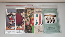 Lot of 5 Quilt Sewing Craft Patterns Christmas Holiday Stockings