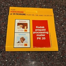 Vintage Kodak Prepaid Processing Mailer PK20 for Kodachrome Ektachrome Film