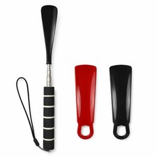 3 Piece Long Sock Shoes with Grip Black  Red