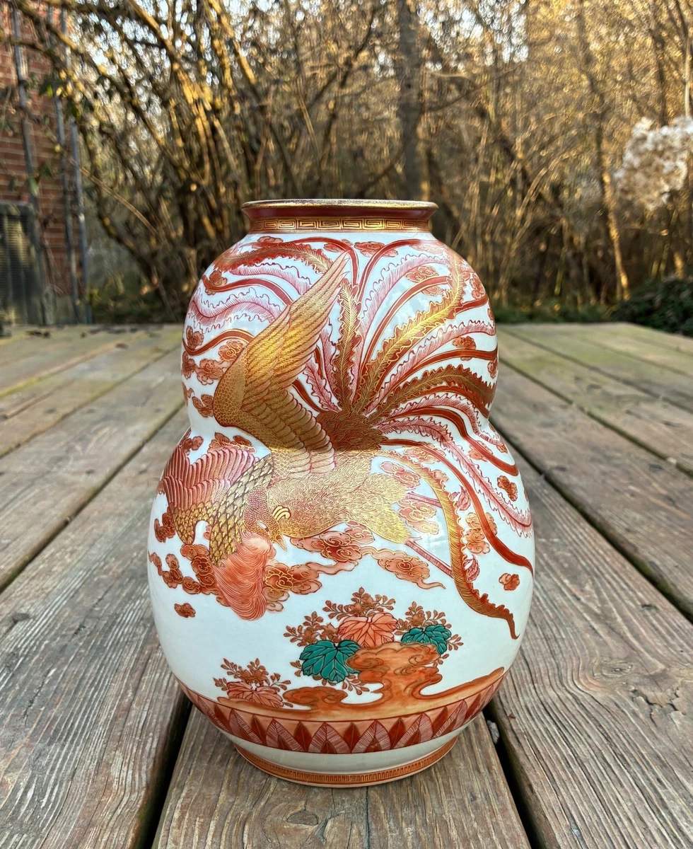 50％OFF】 伝統的な日本の陶器花瓶 大型花瓶 陶瓷日本古董花瓶| eBay
