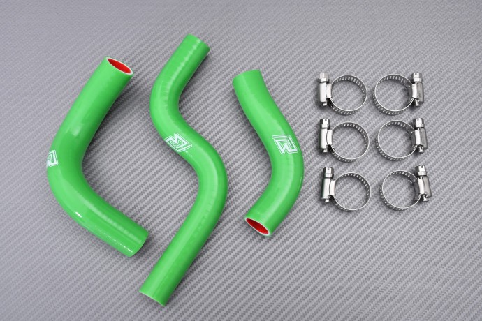 Tuyaux radiateur vert Kawasaki KX 112 pour la compétition cross et les entraînements intensifs