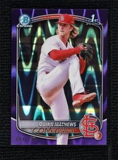 2025 Bowman Chrome Prospects Purple RayWave Refractor 44/250 Quinn Mathews 13c1