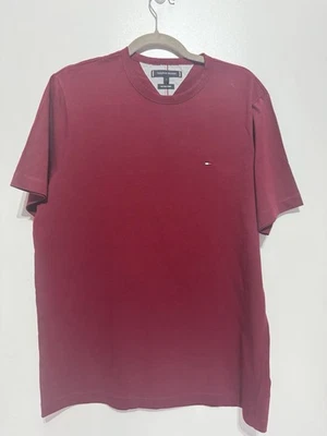 t-Shirt Tommy Hilfiger Rouge Taille L En Superbe État - Photo 1/4