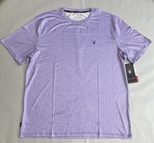 Spyder Rash Guard Shirt Mens Large Lavender UPF 30 Swim Surf Sun Quick Dry New