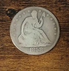 USA 50c~ 1/2 Dollar~ Seated Liberty Half Dollar, 1858~* G~ Silver Coin