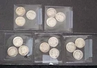 (15) Roosevelt Silver Dimes, 1946 1947 1948, Mixed Mints, Circulated - Lot#YS01
