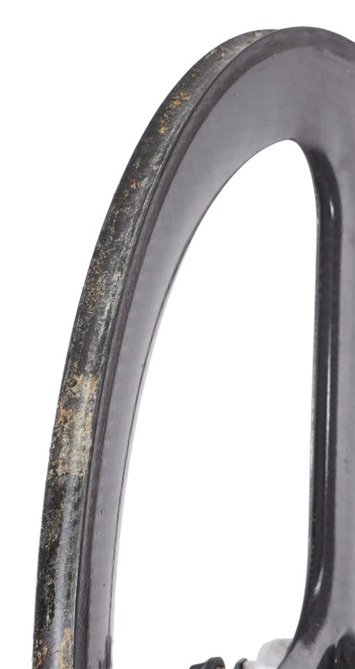 Bicicleta de Carretera Tubular HED 3C Carbono Tri Radios Rueda DELANTERA 700c QR Freno de Llanta Tri TT Foto 3 de 4