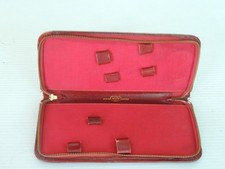 1950s J. Wiss & Sons Manicure GOAT SKIN Leather Storage Case only 8"Made in USA
