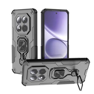 Hülle für Xiaomi Redmi Note 15 Pro 5G mit Metall Kickstand & Stoßschutz Schwarz