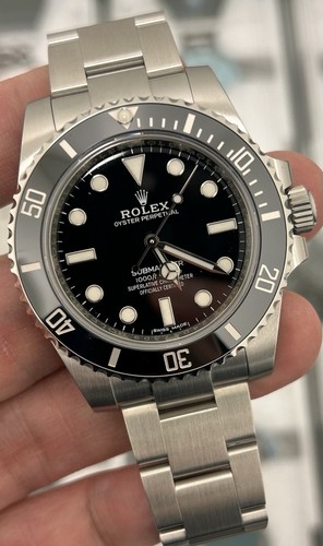 NOS UNWORN STICKERS ON ROLEX SUBMARINER 114060 FULL SET BOX PAPERS 2019 PERFECT