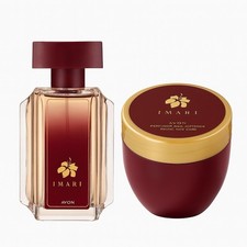 AVON IMARI EAU DE TOILETTE SPRAY1.7 OZ CREAM SET.