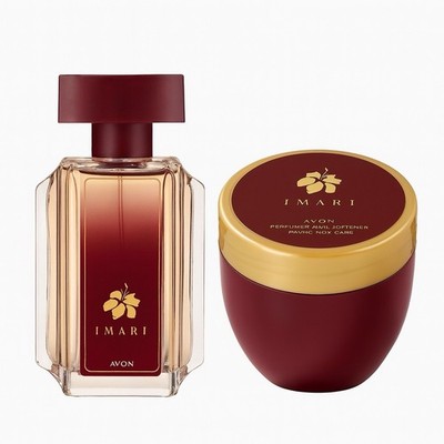 AVON IMARI EAU DE TOILETTE SPRAY1.7 OZ + CREAM SET.