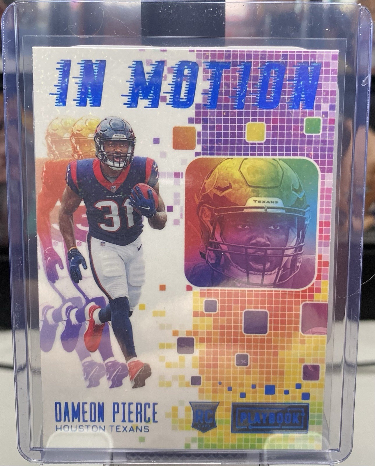 2022 Panini Playbook Dameon Pierce In Motion Case Hit TEXANS Rookie SP Card