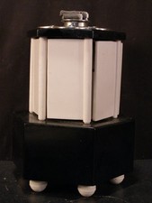 Vtg Swiss Music Box Lipstick Lighter Carousel Cigarette Dispencer Smoking Stand~