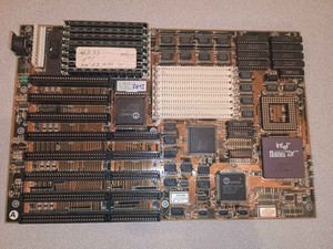 VINTAGE INTEL 486 DX 33MHZ AT MOTHERBOARD CPU RAM COMBO UNTESTED