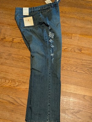 Adolfo Jeans Embellished Women Plus 20W Stretch Flare Vintage Y2K 1990s NWT