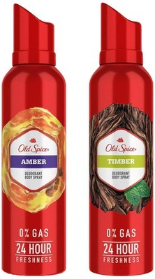 Old Spice Amber Timber Deodorant Body Spray 24 Stunden frisches Parfum 140 ml...