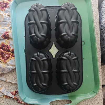 NORDIC WARE Bundt Mini Loaf Pan  4Braided Celtic Knots 8 Cups 1.9 Liters unused