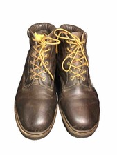 Mens Vintage Dr. Martens Made In England Brown Works Boots leather Size 11