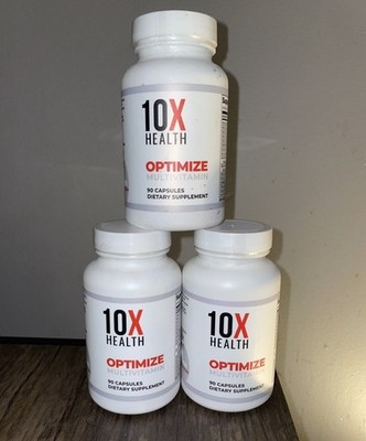 10X Health Optimize Methylated Multivitamin 90 Capsules 34 in 1 Formula sealed