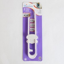 2 Pack of Dreambaby White Plastic Cabinet Sliding Locks