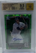 2025 Bowman Sapphire Green /99 Chrome Prospect Auto Kevin McGonigle Bgs 9.5