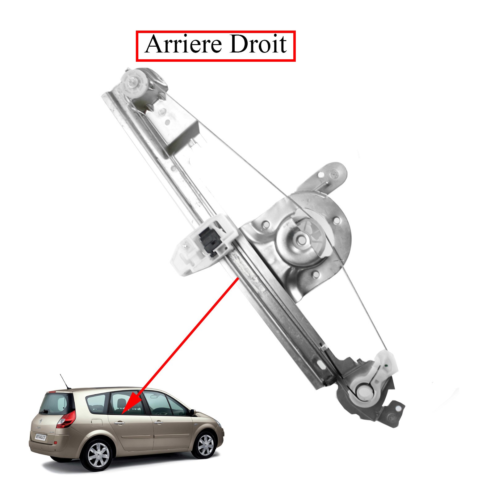 Lève-vitre arrière droit confort pour Scenic 2 idéal pour les voyages en famille
