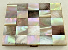 Vtg MOP Cigarette Case Earth Tones Browns Whites 4