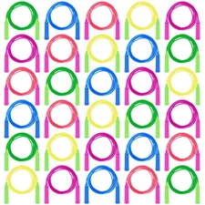 30 Pack Kids Jump Rope Set 7.3 Feet Outdoor Jump Ropes Colorful Kids Jumping ...