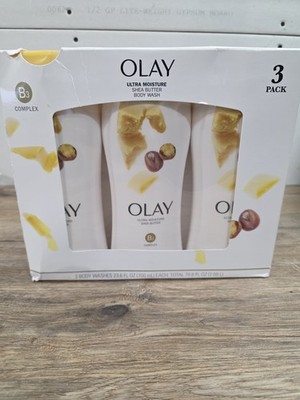 OLAY ULTRA MOISTURE SHEA BUTTER BODY WASH B3 COMPLEX 23.6 FL OZ (3 Pack)