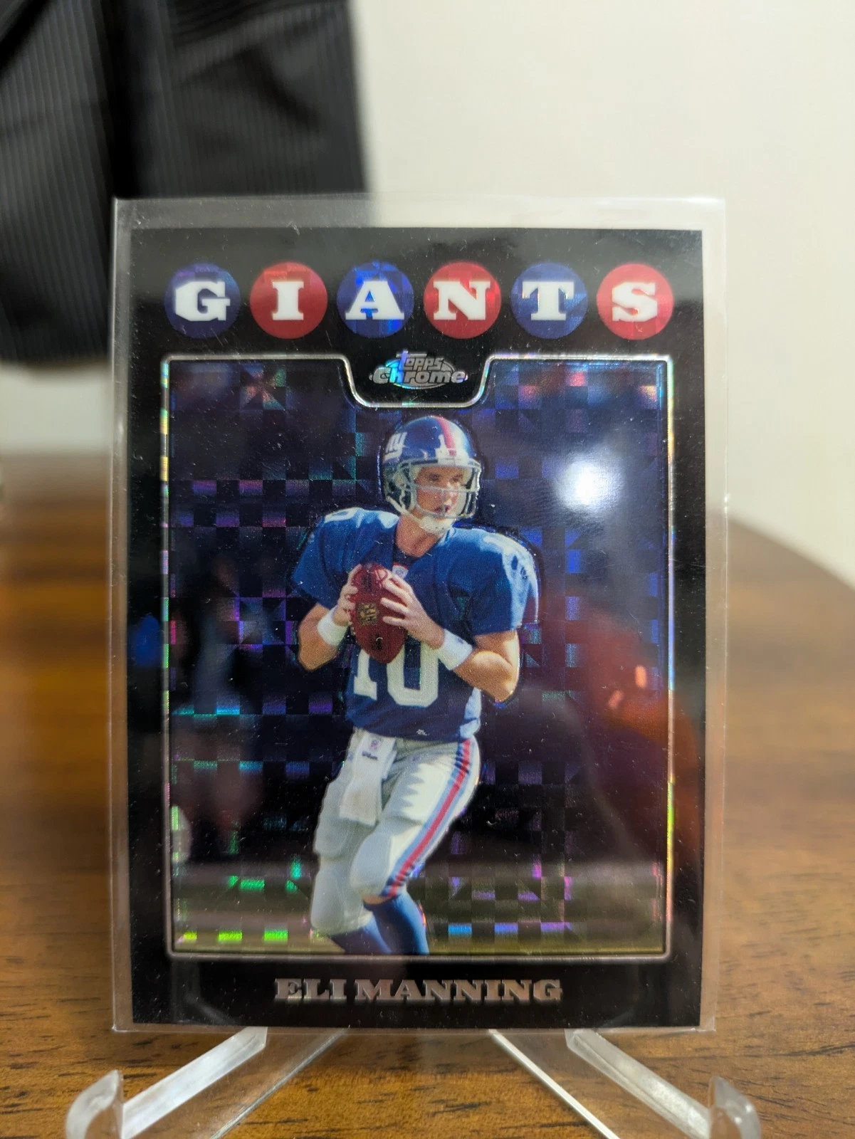 2008 Topps Chrome ELI MANNING X-fractor Xfractor Parallel #TC13 GIANTS