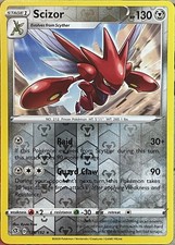 Scizor Reverse Holo Rare - 128/163 - Rebel Clash Pokemon 2020