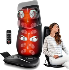 Shiatsu Neck and Back Massager with Heat for Chair - 3D Electric Full Body Knead