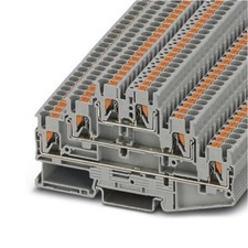Din Rail Mount Terminal Block Multi Level 6 Ways 26 Awg 12 Awg 2.5 Mm² 20 A