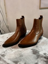 Givenchy Bottines Chelsea Cuir Marron T44 très Bon État