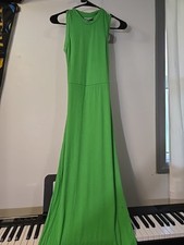 Women  s XS Green Open Back Maxi Dress NWT Future Collective