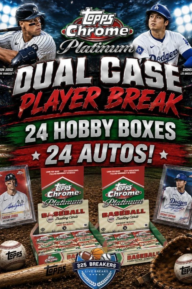 TOPPS CHROME PLATINUM TWO CASE PLAYER BREAK!