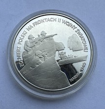 II Wojna wiatowa Poland Silver Coin 200000 Zlotych 1991 UNC Narvik 1940 Polish