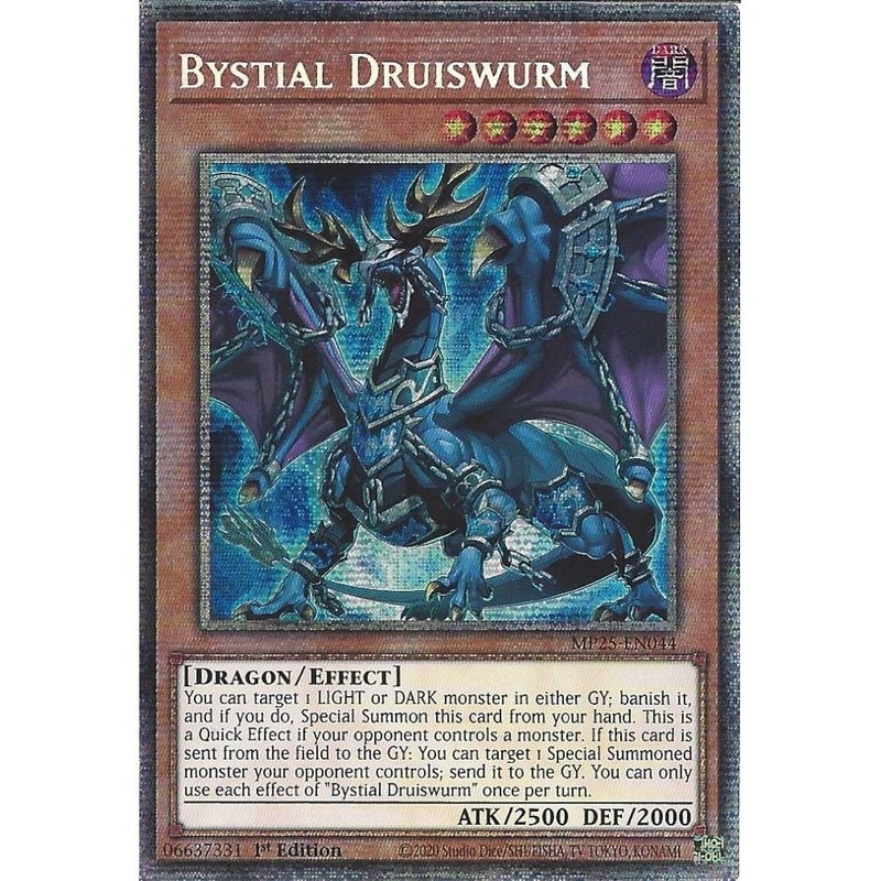 MP25-EN044 Bystial Druiswurm : Starlight Rare Card : 1st Edition YuGiOh