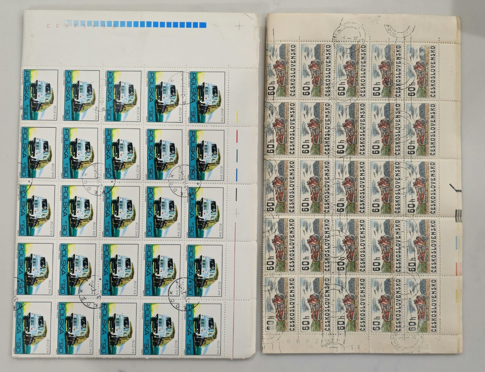 Vintage Sheets of International Stamps #0210