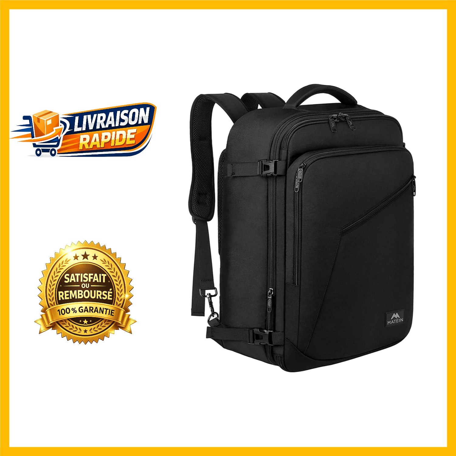 Sac à dos cabine 40x30x20 évitez les frais de bagage Ryanair avec ce sac étanche MATEIN